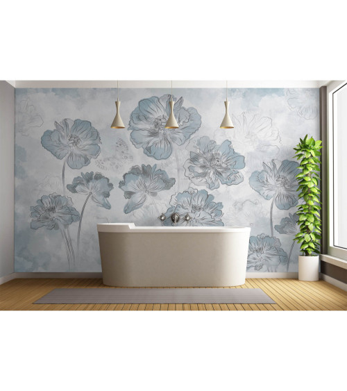 Wall Mural "Navy poppies" buy with delivery