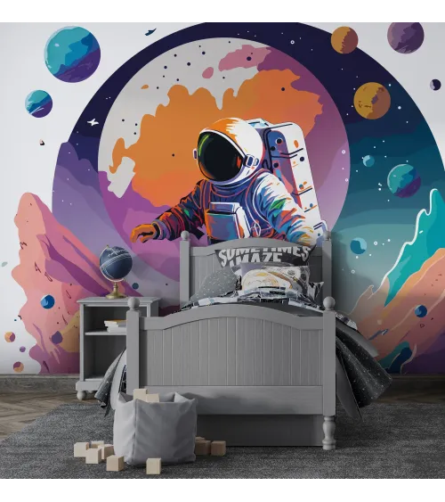 Cosmic Odyssey – Stunning Space Wallpaper for Kids | Art Vision Decor