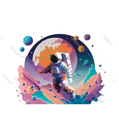 Cosmic Odyssey – Stunning Space Wallpaper for Kids | Art Vision Decor