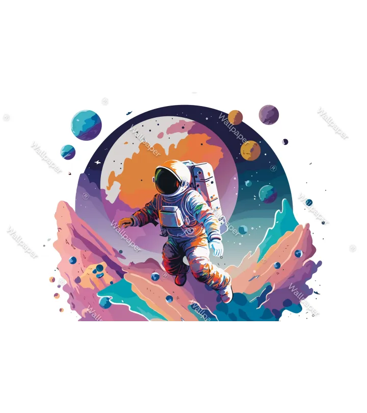 Cosmic Odyssey – Stunning Space Wallpaper for Kids | Art Vision Decor