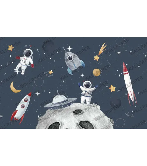 Cosmic Chronicles – Colorful Outer Space Wallpaper | Art Vision Decor