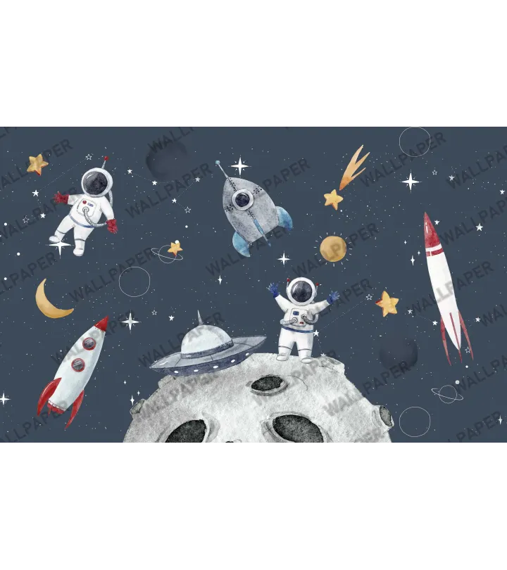 Cosmic Chronicles – Colorful Outer Space Wallpaper | Art Vision Decor