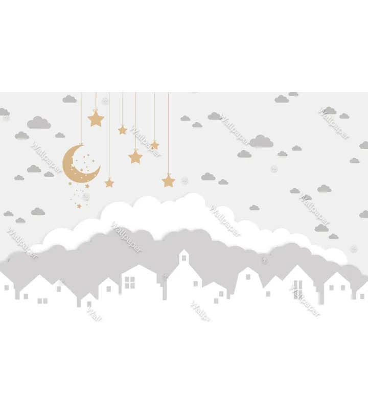 Starlight Dreams – Gentle Night Sky Wallpaper for Kids | Art Vision Decor