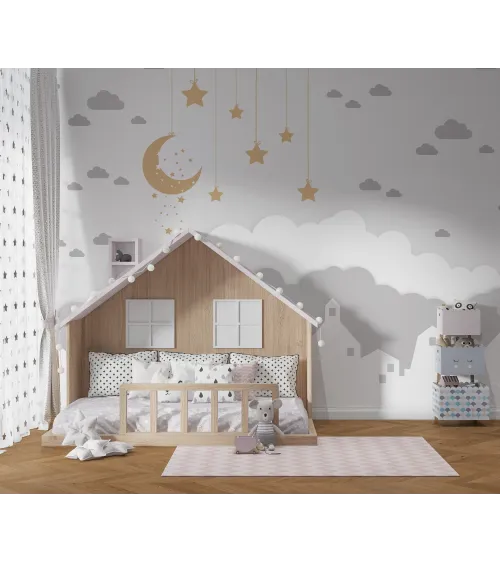 Starlight Dreams – Gentle Night Sky Wallpaper for Kids | Art Vision Decor