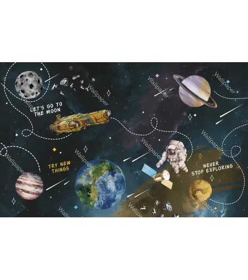 Gravity Explorer – Fun & Educational Space Wallpaper | Art Vision Decor