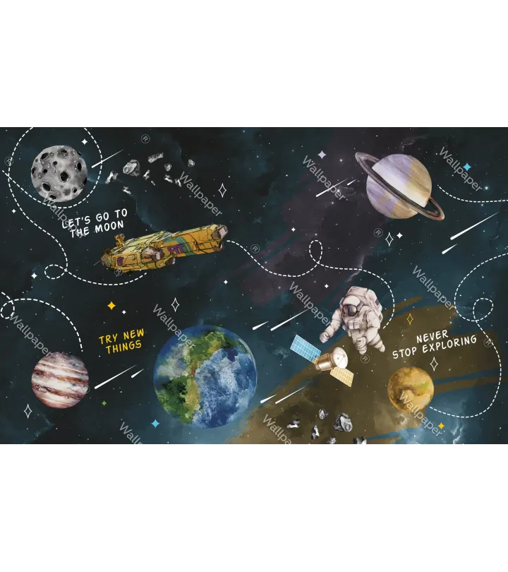Gravity Explorer – Fun & Educational Space Wallpaper | Art Vision Decor