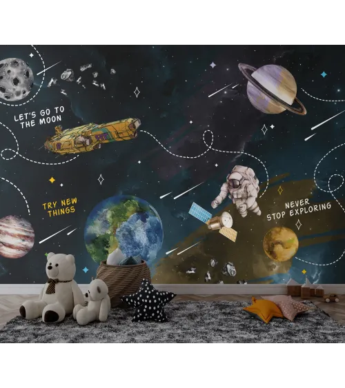 Gravity Explorer – Fun & Educational Space Wallpaper | Art Vision Decor