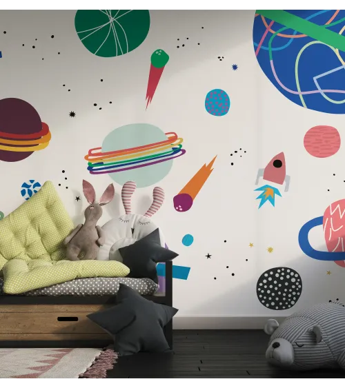 Supernova Blast – Bold Cosmic Wallpaper for Kids | Art Vision Decor