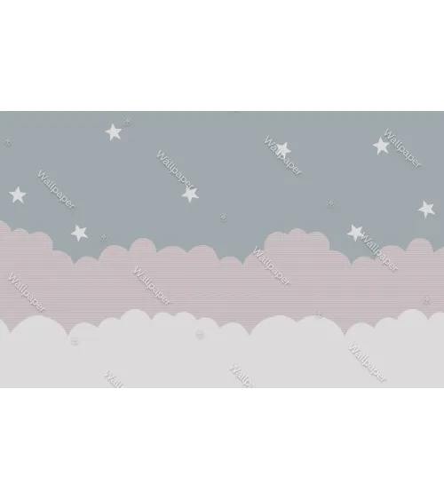 Starry Horizon – Dreamy Night Sky Kids' Wallpaper | Art Vision Decor