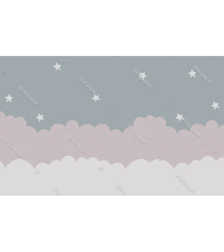 Starry Horizon – Dreamy Night Sky Kids' Wallpaper | Art Vision Decor