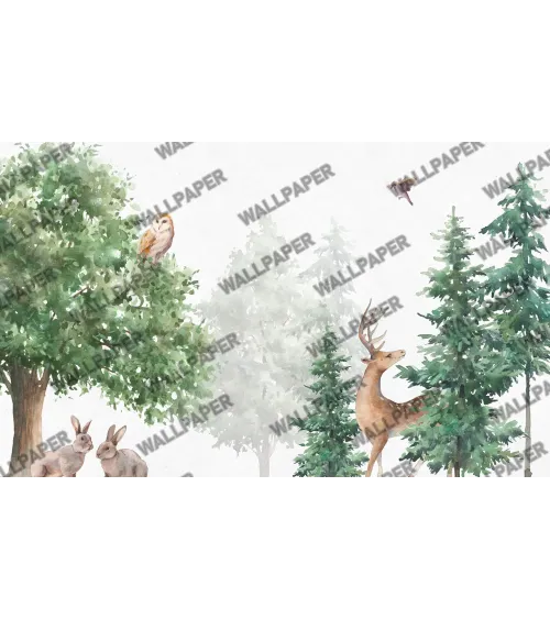Whimsy Woods – Cute Forest Animal Wallpaper for Kids | Art Vision Decor