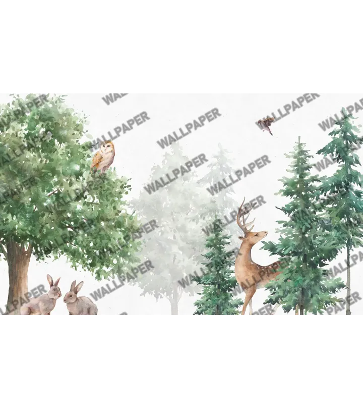 Whimsy Woods – Cute Forest Animal Wallpaper for Kids | Art Vision Decor