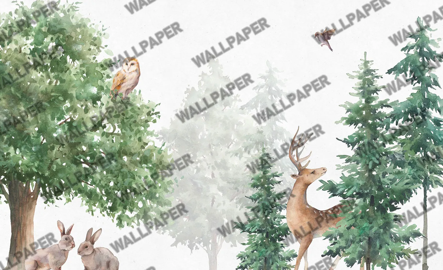Whimsy Woods – Cute Forest Animal Wallpaper for Kids | Art Vision Decor