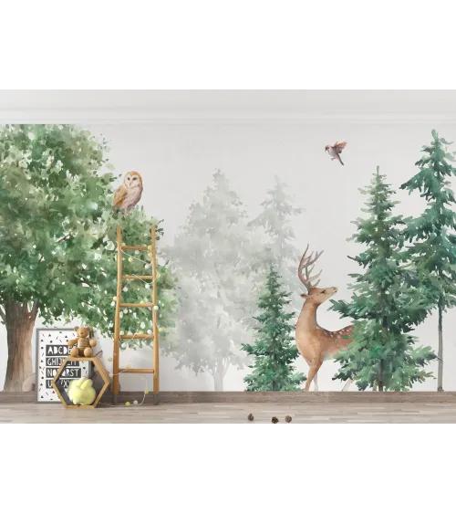 Whimsy Woods – Cute Forest Animal Wallpaper for Kids | Art Vision Decor