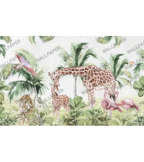 Safari Buddies – Playful Safari Animal Wallpaper
