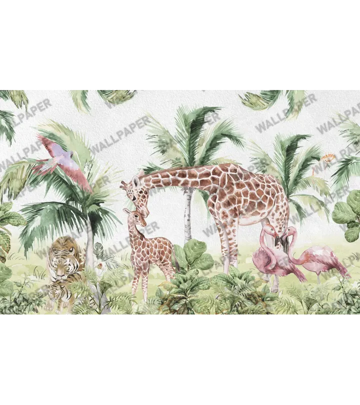 Safari Buddies – Playful Safari Animal Wallpaper