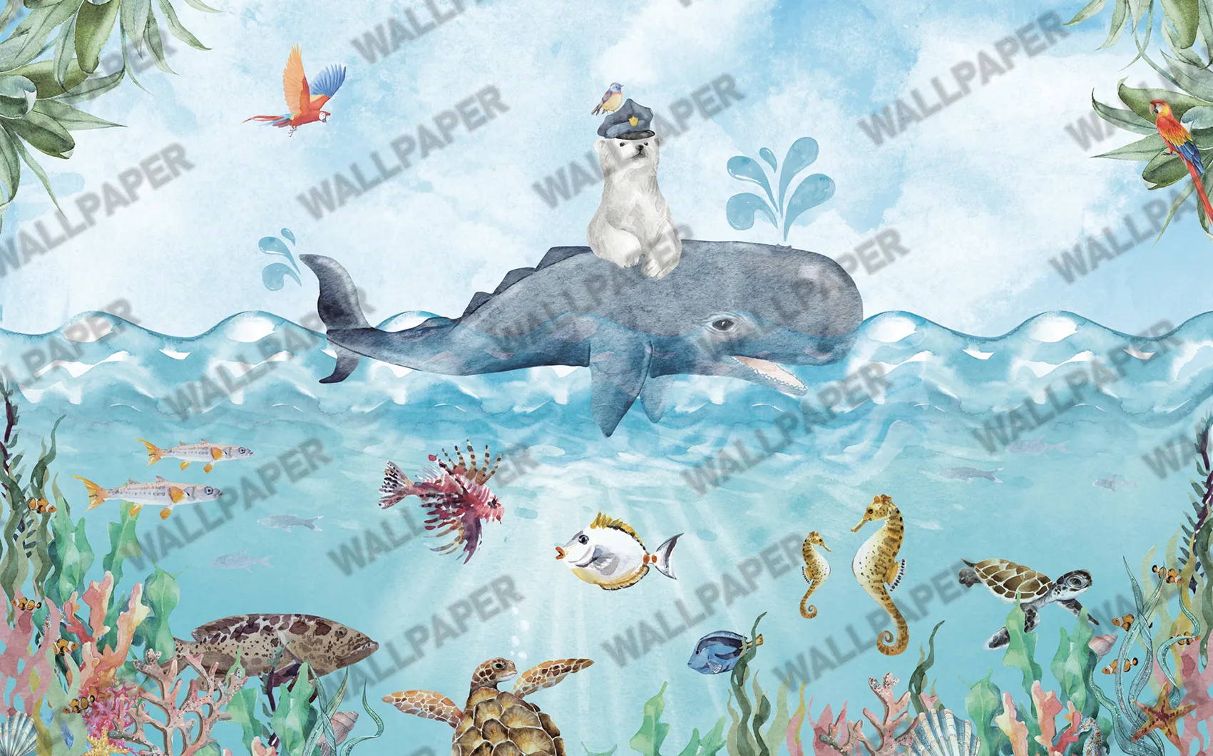Arctic Pals – Cute Arctic Animal Wallpaper for Kids | Art Vision Decor