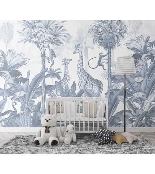 Little Safari Explorers – Cute Safari Animal Wallpaper | Art Vision Decor