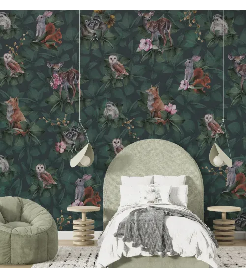 Enchanted Forest – Woodland Animal Wallpaper for Kids | Art Vision Decor