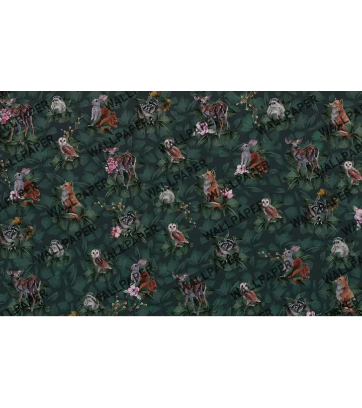 Enchanted Forest – Woodland Animal Wallpaper for Kids | Art Vision Decor