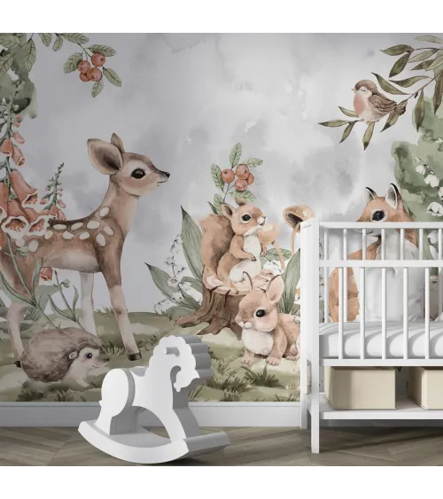 Whimsical Woodland – Forest Animal Wallpaper for Kids | Art Vision Decor