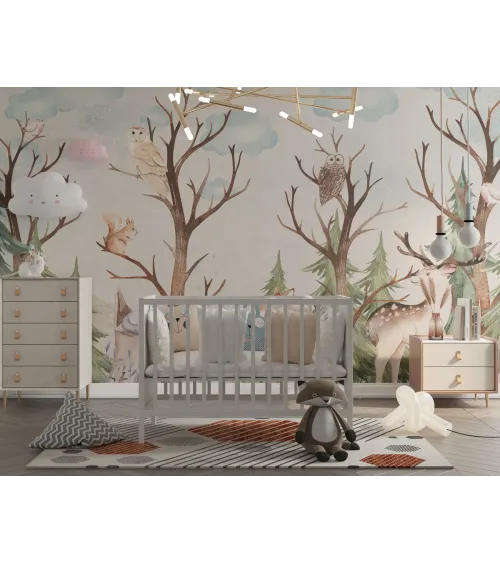 Enchanted Forest – Woodland Animal Wallpaper for Kids | Art Vision Decor