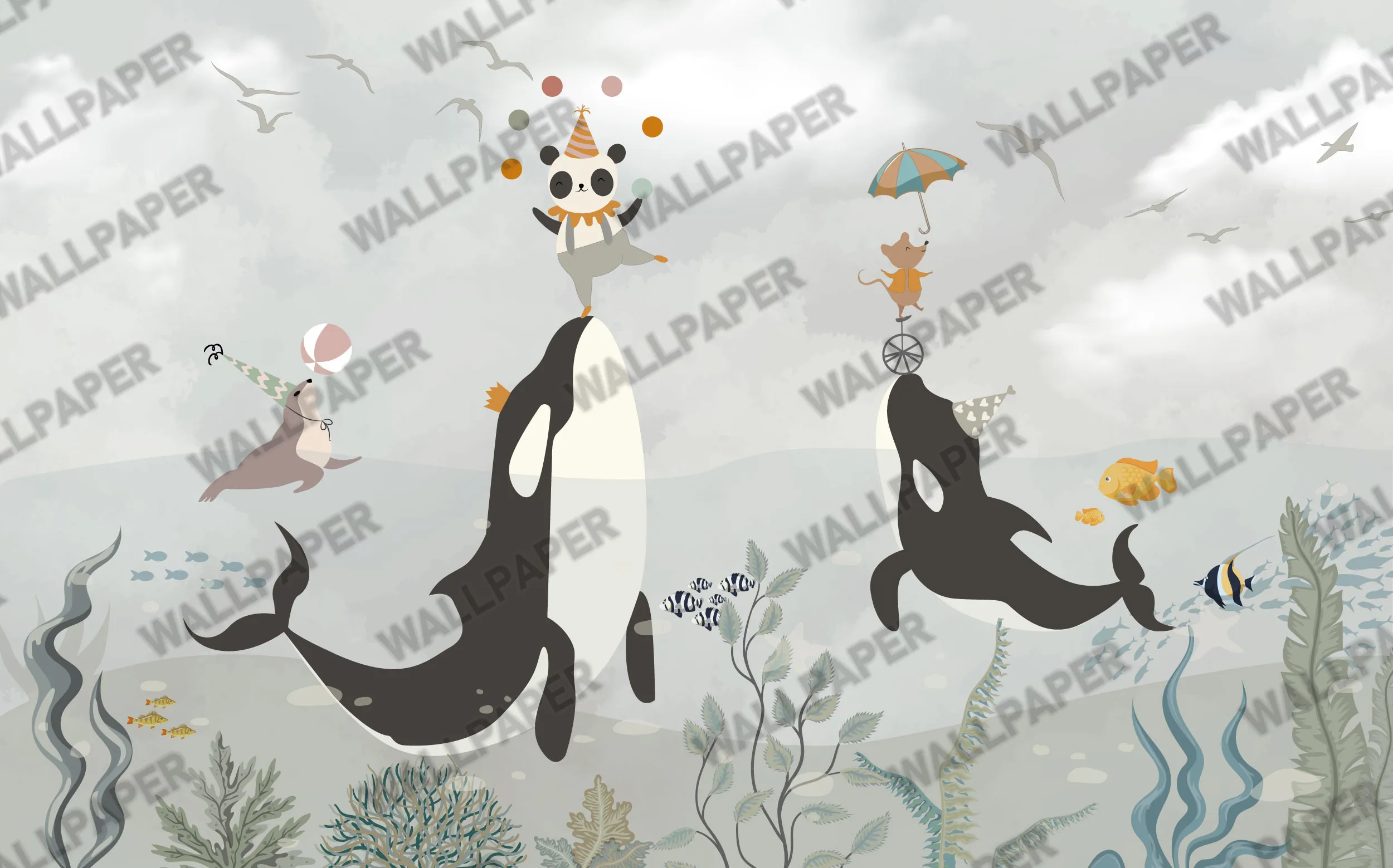 Safari Serenity – Jungle Animal Wallpaper for Kids | Art Vision Decor