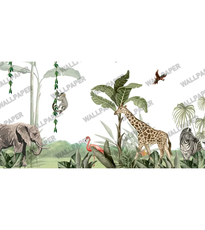 Wild Wonders – Safari Animal Wallpaper for Kids | Art Vision Decor