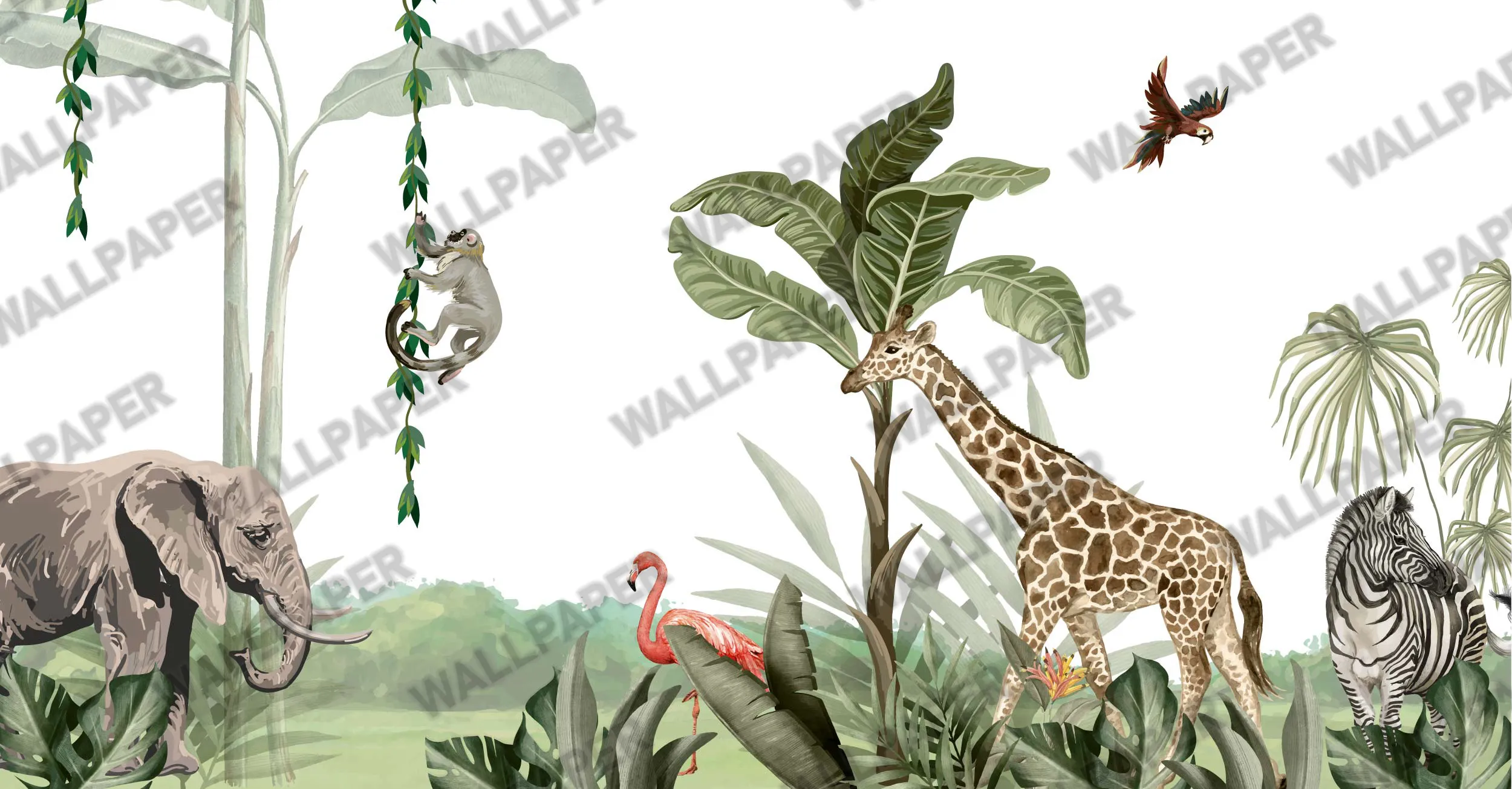 Wild Wonders – Safari Animal Wallpaper for Kids | Art Vision Decor