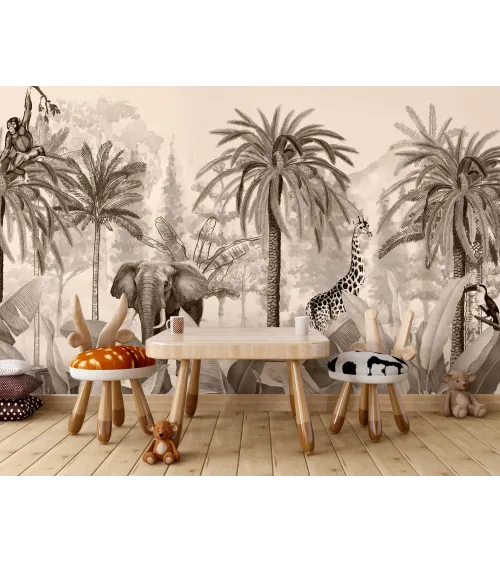 Safari Dreams – Elegant Jungle Mural Wallpaper | Art Vision Decor