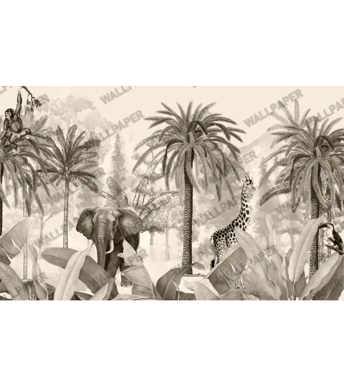 Safari Dreams – Elegant Jungle Mural Wallpaper | Art Vision Decor