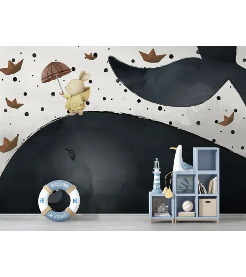 Voyage on the Whale’s Back – Dreamy Kids Room Wallpaper