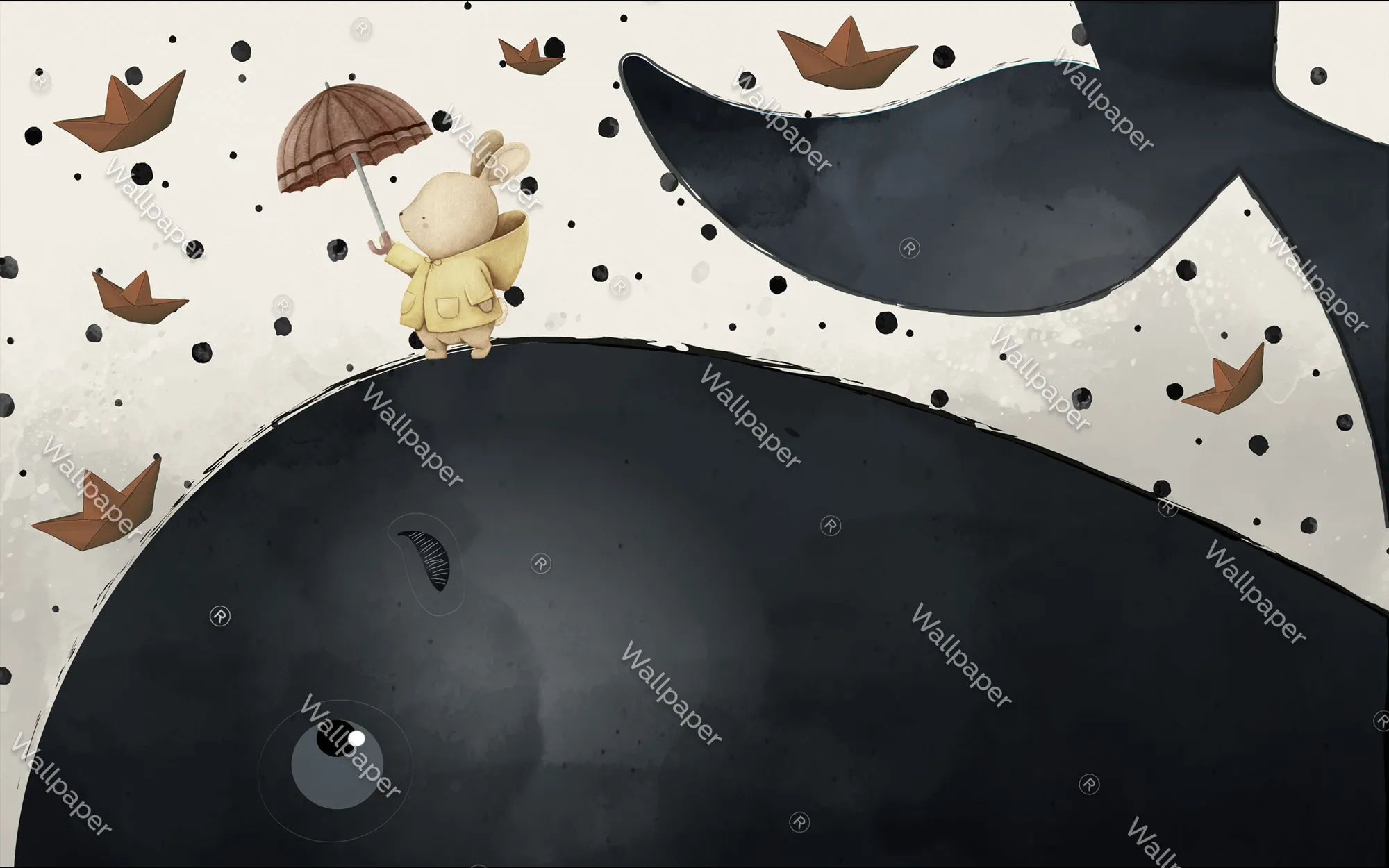 Voyage on the Whale’s Back – Dreamy Kids Room Wallpaper