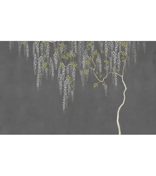 Wisteria Grace – Seamless Wallpaper with Cascading Wisteria Vines