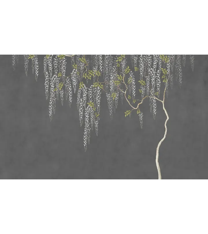 Wisteria Grace – Seamless Wallpaper with Cascading Wisteria Vines