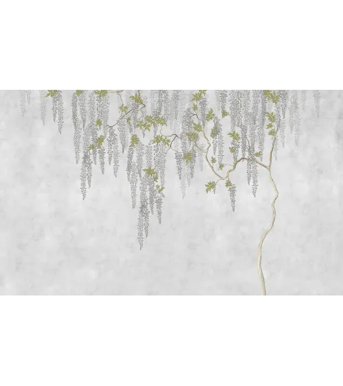 Wisteria Grace – Seamless Wallpaper with Cascading Wisteria Vines