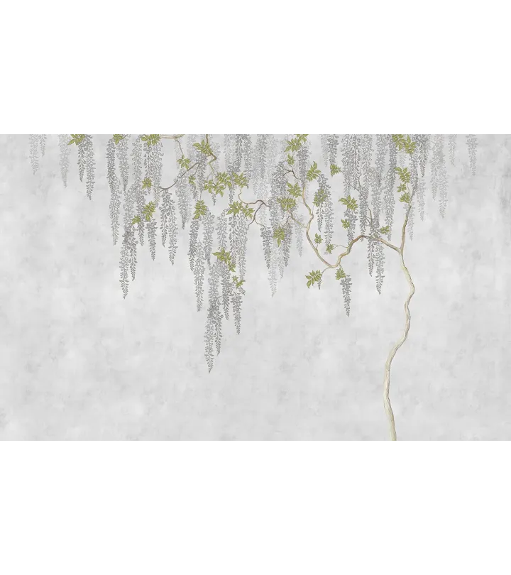 Wisteria Grace – Seamless Wallpaper with Cascading Wisteria Vines
