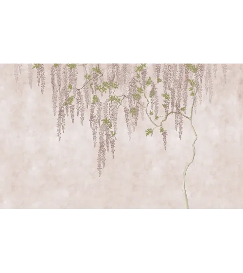 Wisteria Grace – Seamless Wallpaper with Cascading Wisteria Vines