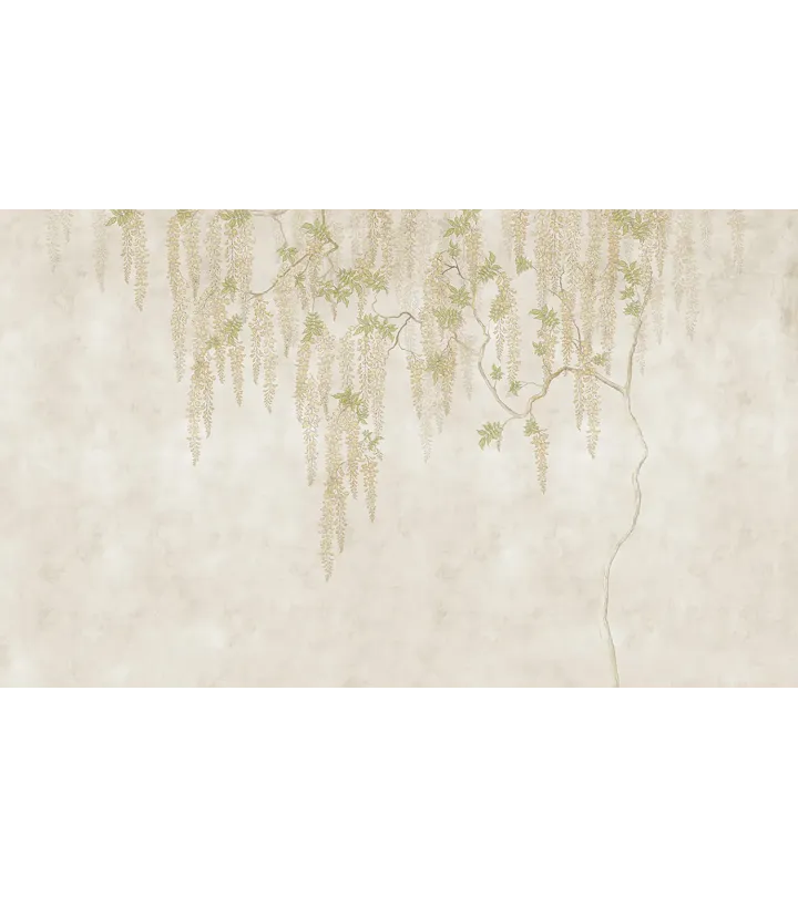 Wisteria Grace – Seamless Wallpaper with Cascading Wisteria Vines