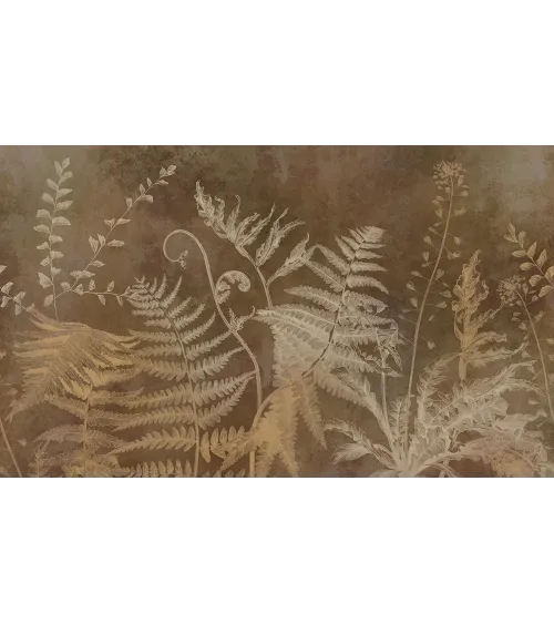 Botanical Haze – Seamless Designer Wallpaper with Ferns and Watercolor Background