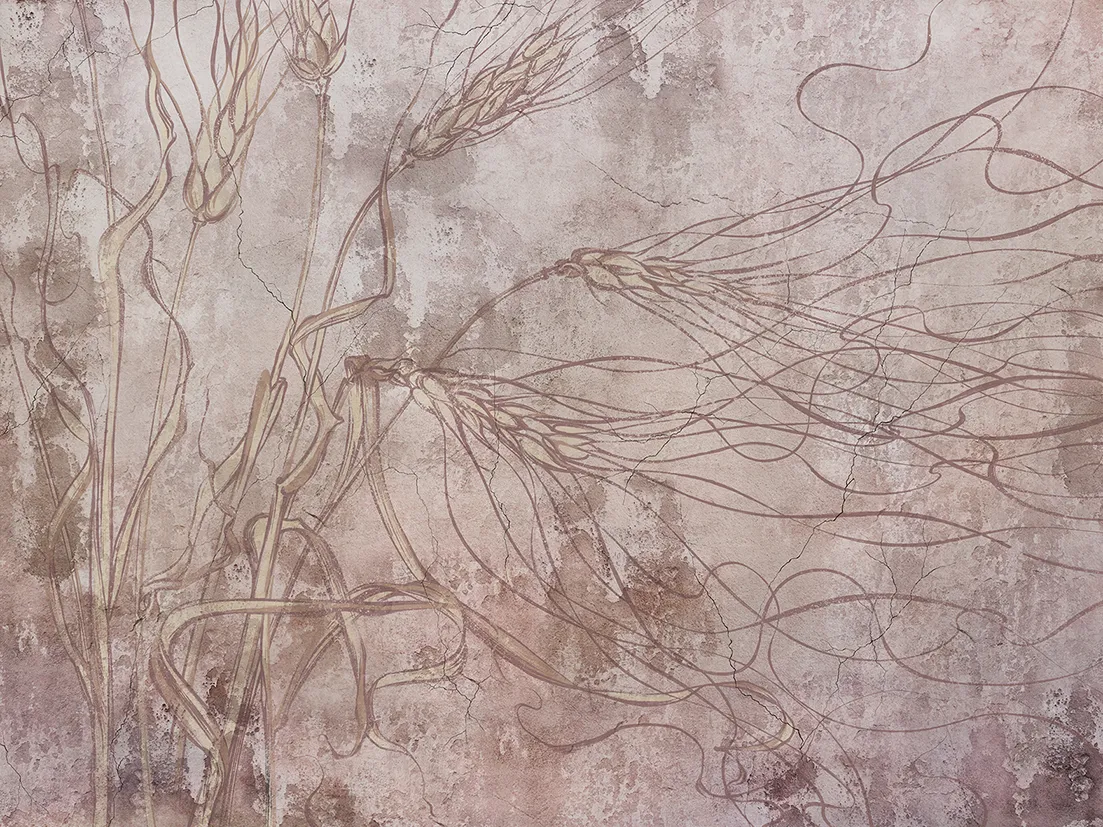 Botanical Haze – Seamless Designer Wallpaper with Ferns and Watercolor Background