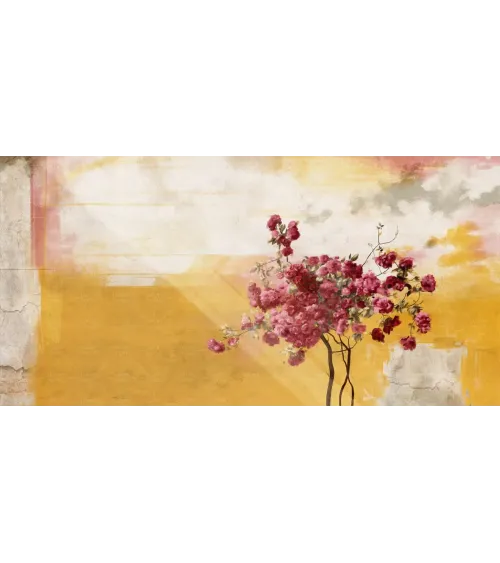 Monica Floral Sunrise Mural Wallpaper – Custom Seamless Design | Art Vision Decor