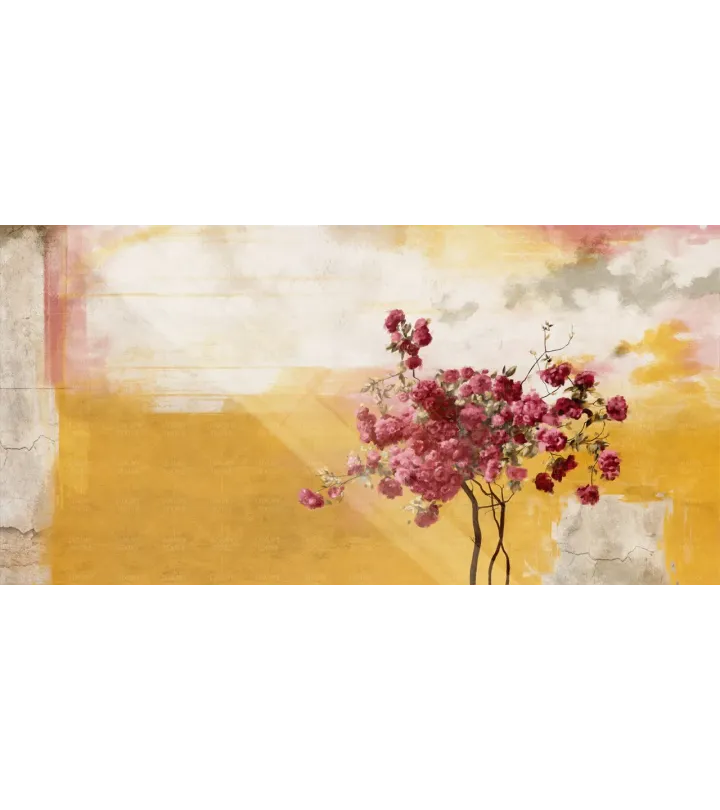 Monica Floral Sunrise Mural Wallpaper – Custom Seamless Design | Art Vision Decor