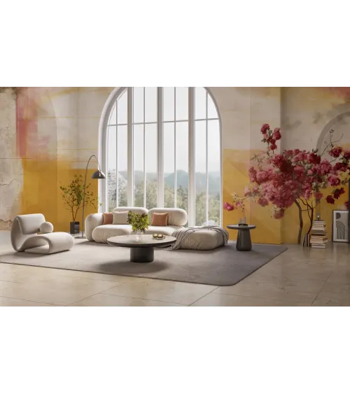 Monica Floral Sunrise Mural Wallpaper – Custom Seamless Design | Art Vision Decor