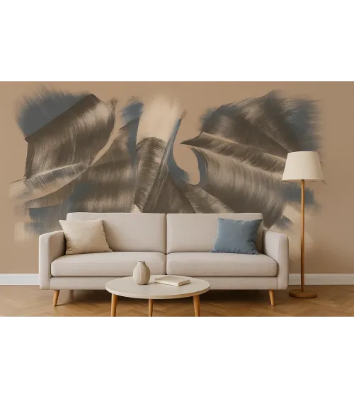 Echo of Motion – Modern Wallpaper with Artistic Brushstroke Effect | ART VISION DECOR