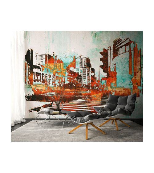 Wall Mural "Grunge art city" buy with delivery