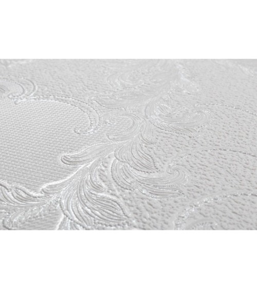 Vinyl Foam wallpaper on non-woven base Vinil Atreyu DHV-1485/1 White 10,05 x 1,06 m