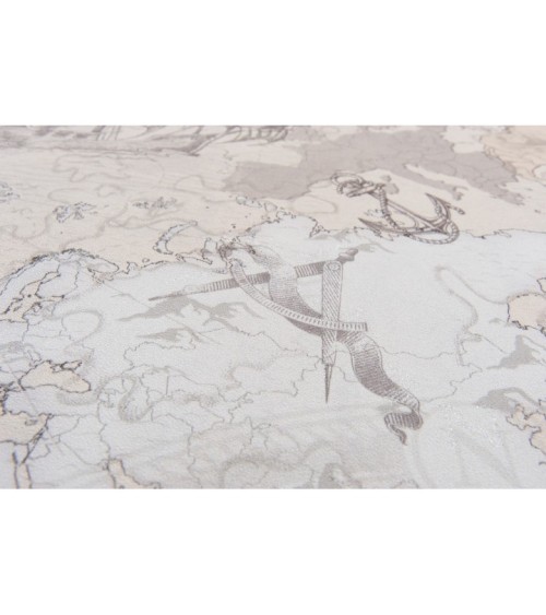 Hot Embossed wallpaper on Non-Woven Base Vinil Odyssey SHT 4-1539 Beige 10,05 x 1,06 m