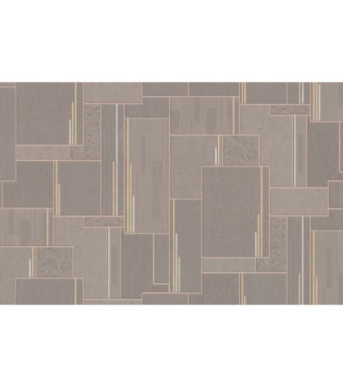 Hot Embossed wallpaper on Non-Woven Base Vinil Patchwork TFSH 5-1434 Brown 10,05 x 1,06 m