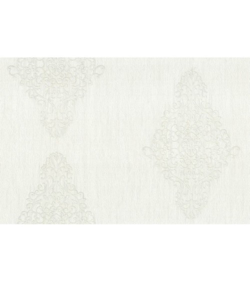 Hot Embossed wallpaper on Non-Woven Base Vinil Irene TFSH 2-1436 White 10,05 x 1,06 m
